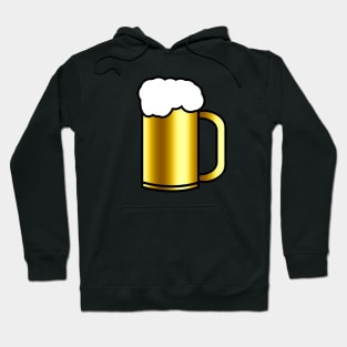 Beer Mug | Golden Ombre Fill, White Foam, and Black Stroke Hoodie